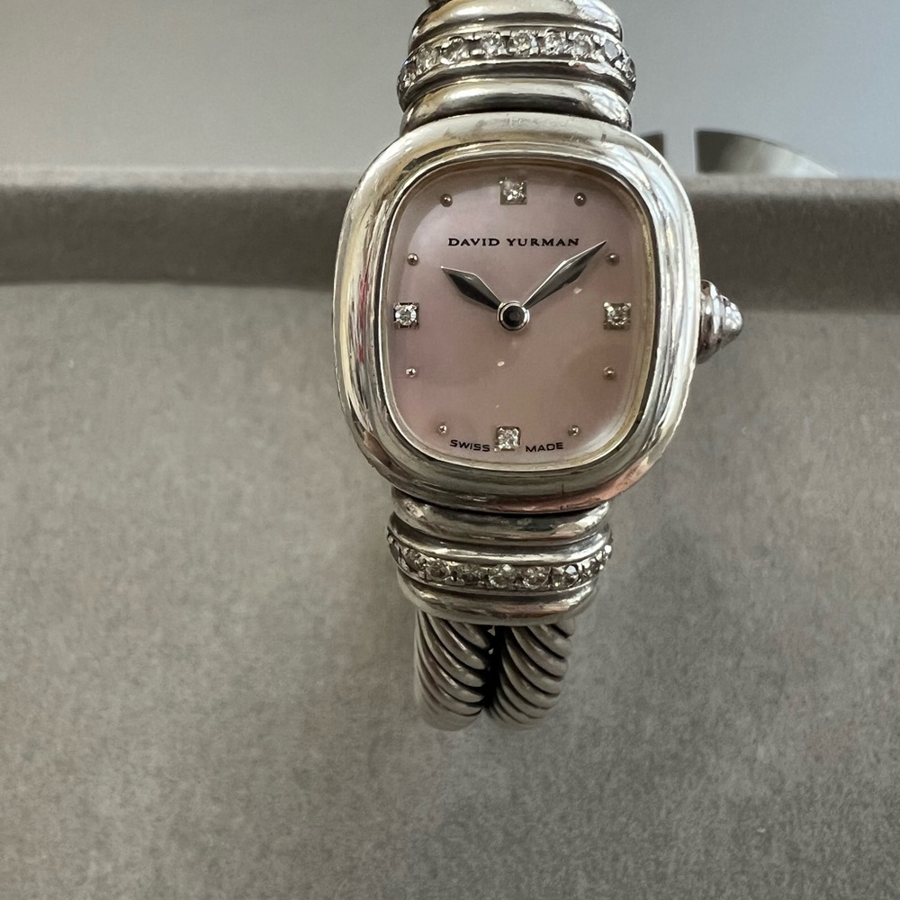 David Yurman Women's Watch with Pink Dial and Diamonds